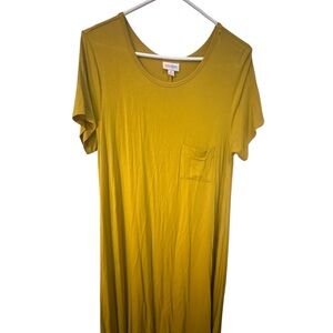 LuLaRoe Golden Yellow Tee Dress